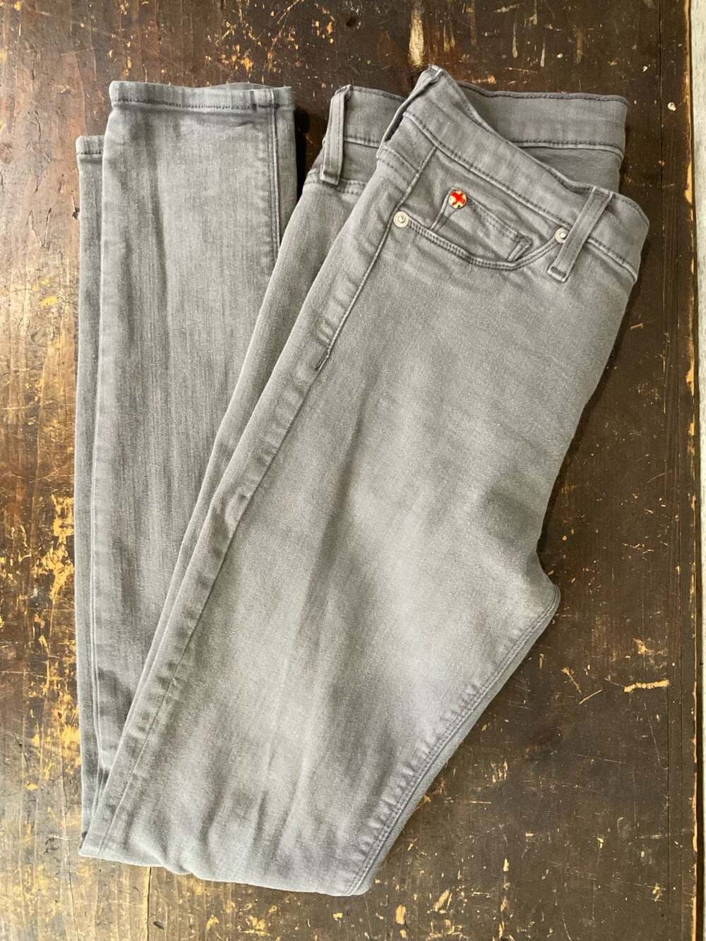 Hudson Nico Mid-Rise Super Skinny Jeans Grey - Picture 1 of 10